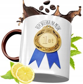 Bordó Bögre Újságírónak Születésnapra Ajándék fényképes nyomattal