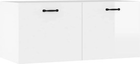 vidaXL magasfényű fehér szerelt fa faliszekrény 80 x 36,5 x 35 cm