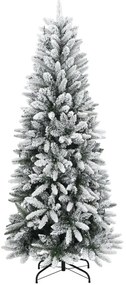 műkarácsonyfa 150 LED-del és hóval 150 cm