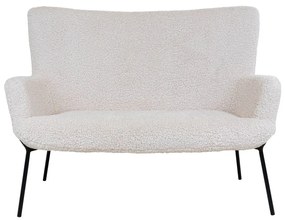 Fehér buklé kanapé 128 cm Glasgow – House Nordic