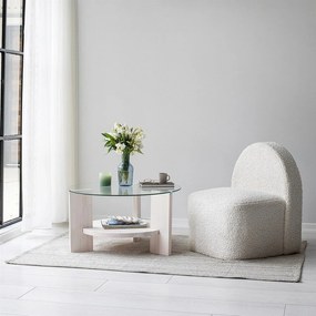 Fehér kerek dohányzóasztal ø 75 cm Mondo – Neostill