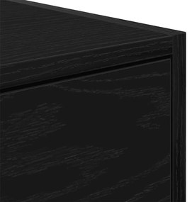 fekete tölgy színű szerelt fa TV-szekrény 80x31x25,5 cm