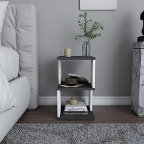 Éjjeliszekrény Carter - Anthracite, White