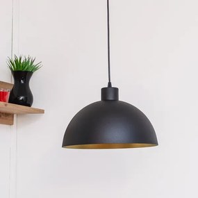 Kábelre függesztett csillár VESPER 1xE27/15W/230 átm. 30 cm fekete/arany