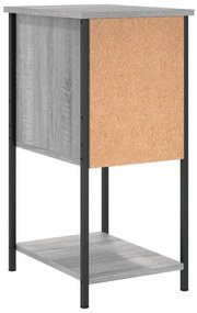 2 db szürke sonoma színű szerelt fa éjjeliszekrény 32x42x70 cm