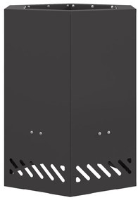 Füstmentes Tűzrakó Heptagon Fekete 38x38x51 cm Acél