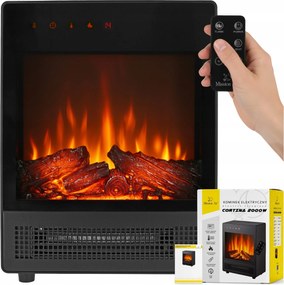 Elektromos Kandalló termoventilátor Kályha Radiátor Tűzhatás időzítő 2000W