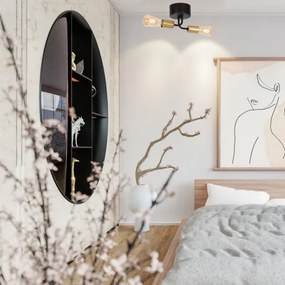 Felületre szerelhető csillár BRENDA 2xE27/60W/230V fekete/arany