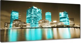 Vászonkép 180x90 Kék felhőkarcolók London