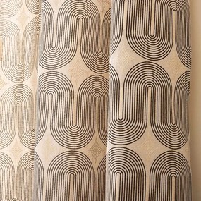 Fekete-bézs függöny 140x240 cm Ondine – douceur d'intérieur