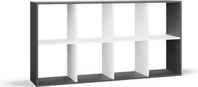 Aldabra Malax 2x4 polc, 147x75x30 cm, antracit-fehér