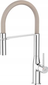 Konyhai Csaptelep Mosogató Flexibilis Kifolyócső Bézs