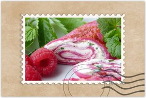 Poszterek 120x80 Málnás sütemény desszerthez