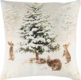 Karácsonyi díszpárnahuzat karácsonyfa motívummal 40x40 cm