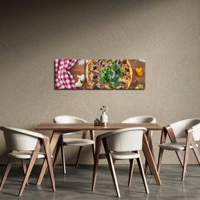 Pizza képe (órával) (90x30 cm)