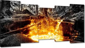 Festmények 150x80 Hegyi folyó Tájkép