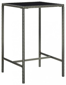 5 darabos szürke polyrattan kerti bárszett