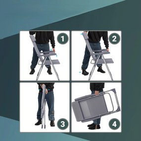 Deuba 4 darabos kempingszék szett - világosszürke