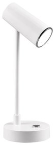 Fehér LED szabályozható asztali lámpa (magasság 28 cm) Lenny – Trio