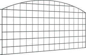 vidaXL Tó Kerítés Készlet 5 pcs Zöld 100 x 50 cm Acél