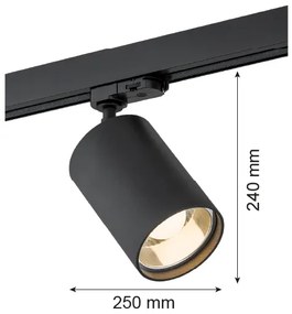 Argon 4306 - Spotlámpa sínrendszerhez BERGEN 1xE27/15W/230V fekete