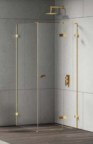 New Trendy Eventa Gold Shine zuhanykabin 80x80 cm négyzet arany fényes/átlátszó üveg EXK-4720