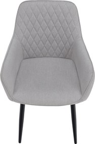 Design fotel, világosszürke/fekete, OSKOR