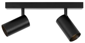 Modern mennyezeti spotlámpa fekete állítható 2-lámpás - Jeana Luxe