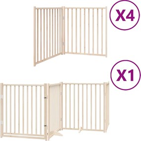 vidaXL nyárfa 12 paneles összecsukható kutyakapu ajtóval 960 cm
