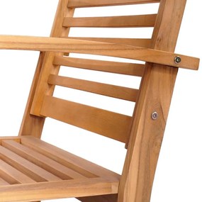 Kerti székek 2 pcs Természetes 60 x 65 x 76.5 cm Tömör tíkfa