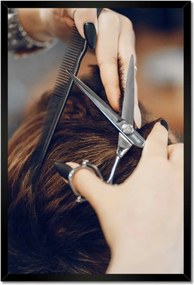 Poszterek keretben 40x60 Fodrászfelszerelés