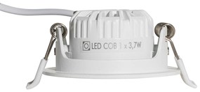 6 darabos süllyesztett spotlámpa készlet fehér dönthető 6,5 cm LED-del IP54 Ultra Slim - Pupil