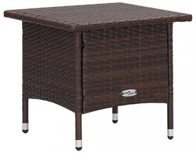 3 részes barna polyrattan kerti ülőgarnitúra párnákkal