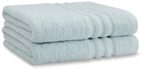 Világoskék frottír pamut fürdőlepedő szett 2 db-os 90x140 cm Zero Twist – Catherine Lansfield