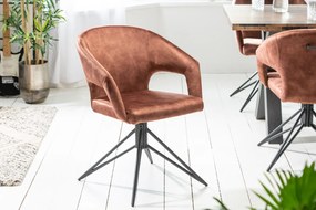ETERNITY modern bársony szék - barna