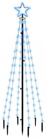 kék fényű karácsonyfa tüskével 108 LED-del 180 cm