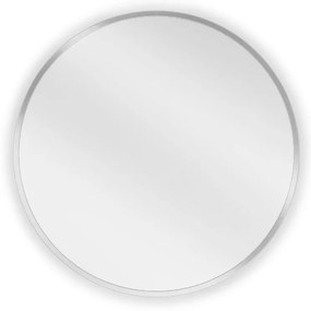 Mexen Loft, kerek fürdőszobai tükör 30 cm, keret színe szálcsiszolt acél, 9850-030-030-000-10