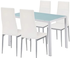 Midland 4+1 étkező garnitúra fehér-szürke