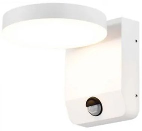 LED lámpatest , oldalfali , mozgásérzékelős , 17W , természetes fehér , fehér , kültéri , IP65