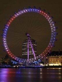 Poszter 30x40cm London Eye éjszaka, Assaf Frank