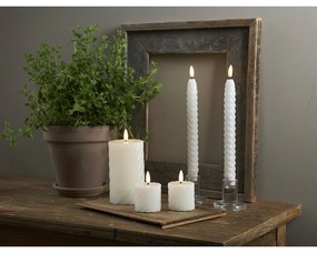 Flamme Swirl Antique 2 db fehér LED viaszgyertya, magasság 7,5 cm - Star Trading