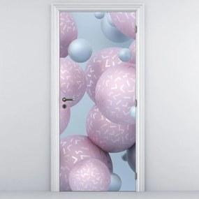 Fotótapéta ajtóra - Pasztell golyók (95x205cm)