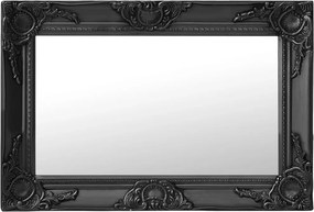 vidaXL fekete barokk stílusú fali tükör 60 x 40 cm