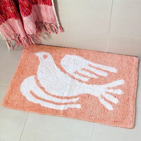 Barackszínű fürdőszobai kilépő 50x80 cm White Dove – Rex London