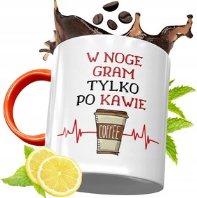 Narancssárga Bögre Labdarúgóknak Ajándék fényképes nyomtatással