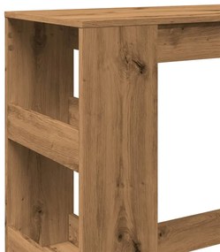 kézműves tölgy szerelt fa bárasztal tárolókkal 90x40x103,5 cm