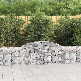 6 db íves horganyzott vas gabion kosár 300x30x60/80 cm