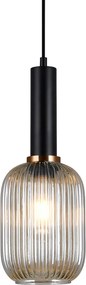 ITALUX PND-5588-1M-BK-AMB ANTIOLA Egyágú Függesztett Lámpa Fém E27 IP20