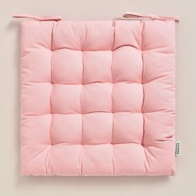 Carmen Világos rózsaszín steppelt pamut ülőpárna 40 x 40 cm