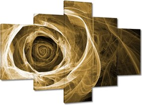 Vászonkép 100x70 Szépia fraktál rózsa